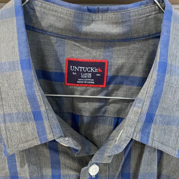 Men’s slim fit size L Untuckit shirt - Picture 2 of 3